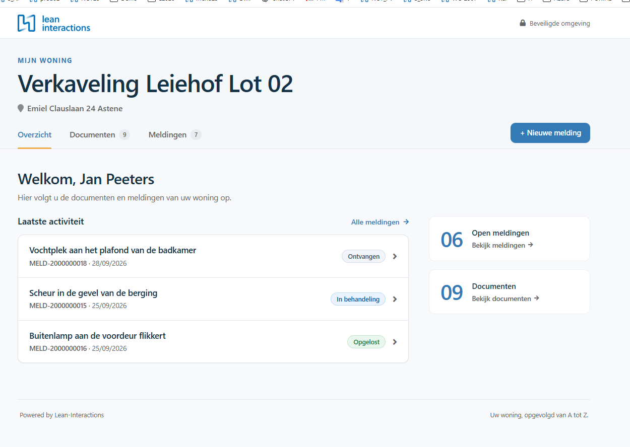 Mijn woning, the buyer's portal